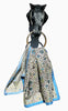 Scarves * 100 % Habotai Silk * 26 x 26 Inch Blue Meadow