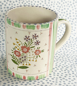 Pottery * 12 oz Mug * Big Bouquet Multi Stripes