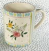 Pottery * 12 oz Mug * Yellow Rose  Multi Stripes