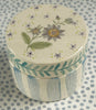 Pottery * Small Round Box * Blue and Sunny