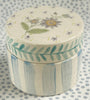 Pottery * Small Round Box * Blue and Sunny
