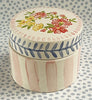 Pottery * Small Round Box *  Circle Rose