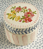 Pottery * Small Round Box *  Circle Rose