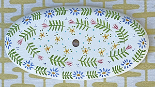 Lightship Basket Supplies * Double Flowers * 7 inch Cocktail Purse Top