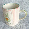 Nantucket * 12 oz Mug * Mermaid With Pink Stripes