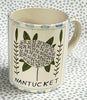 Nantucket * 12 oz Mug * Hydrangea With Blue Stripes