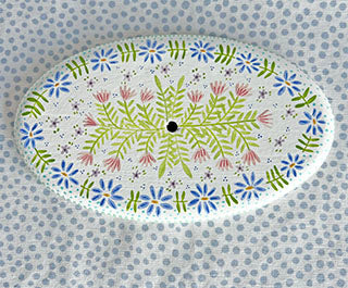 Lightship Basket Supplies * Large Oval Base * Pink Sprig