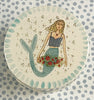 Pottery * Small Round Box *  Rose Mermaid