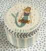 Pottery * Small Round Box *  Rose Mermaid
