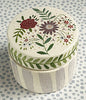 Pottery * Small Round Box * Multi Bouquet