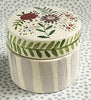 Pottery * Small Round Box * Multi Bouquet