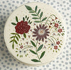 Pottery * Small Round Box * Multi Bouquet