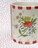 Pottery * 12 oz Mug * Rose Bunch and Red Stripes