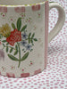 Pottery * 12 Oz Mug * Rose Bunch and Pink Stripes