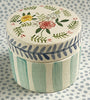 Pottery * Small Round Box * Rose Bunch