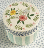 Pottery * Small Round Box * Rose Bunch