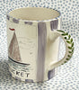 Nantucket * 12 oz Mug * Sailboat With Lavender Stripes