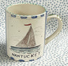 Nantucket * 12 oz Mug * Sailboat With Blue Stripes