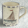 Nantucket * 12 oz Mug * Sailboat With Lavender Stripes