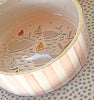 Nantucket * Small Pet Bowl * Pink Stripes