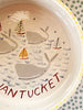 Nantucket * Small Pet Bowl * Pink Stripes