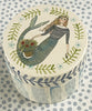 Pottery * Small Round Box * Striped Mermaid
