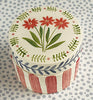 Pottery * Small Round Box * Triple Flowers