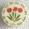 Pottery * Small Round Box * Triple Flowers