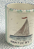 Nantucket * 12 oz Mug * Sailboat With Turquoise Stripes