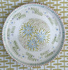Pottery * 6.5-inch Round Dish * Blue Daisy