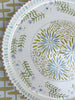 Pottery * 6.5-inch Round Dish * Blue Daisy
