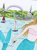 Original Artwork * 18 x 24 * Nantucket Mermaid