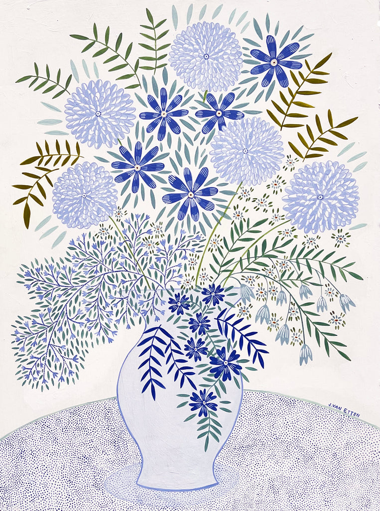 Original Artwork * Blue On Blue * 18 x 24