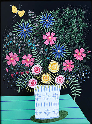 Original Artwork * 18 x 24 * The Cut Glass Vase