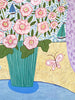 Original Artwork * 18 x 24 * Summer Hollyhocks
