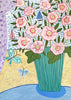 Original Artwork * 18 x 24 * Summer Hollyhocks