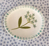 Dishes * 3 x 2 Inch Medium * Turquoise Sprig