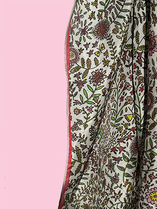 Scarves * 100 % Habotai Silk * 26 x 26 Inches * Pinky Peach Meadow