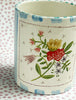 Pottery * 12 oz Mug * Rose Bunch With Turquoise Stripes