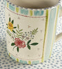 Pottery * 12 oz Mug * Yellow Rose  Multi Stripes