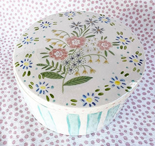 Boxes * Large 4 Inch Ceramic Box * Big Bouquet
