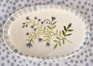 Dishes * 3 x 2 Inch Medium * Blue Sprig