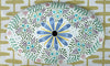 Lightship Basket Supplies * 7" Cocktail Purse Top * Blue Flower / Pink Flower