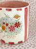 Pottery * Little Cup * Butterfly Bouquet Red