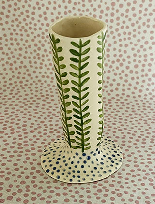 Pottery * Bud Vase * Tall Vines