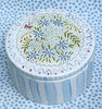 Boxes * Large 4 Inch  Ceramic Box * Blue Bouquet