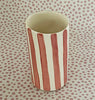 Pottery * Cylinder Vase * Red Stripe