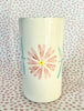 Pottery * Cylinder Vase * Pink Daisy Vine