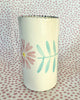 Pottery * Cylinder Vase * Pink Daisy Vine