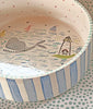 Nantucket * Medium Pet Bowl * Whale and Lighthouse In Blue